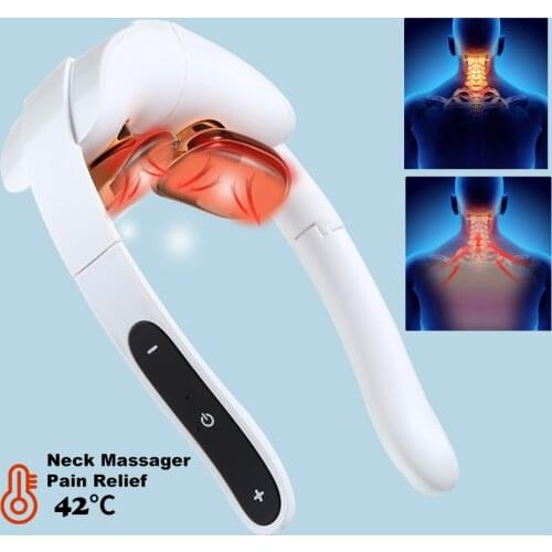 15 Gears Electric Heating Neck Massager Pain Relief Far Infrared Relaxation Physiotherapy Cervical Vertebra Massger Health Care