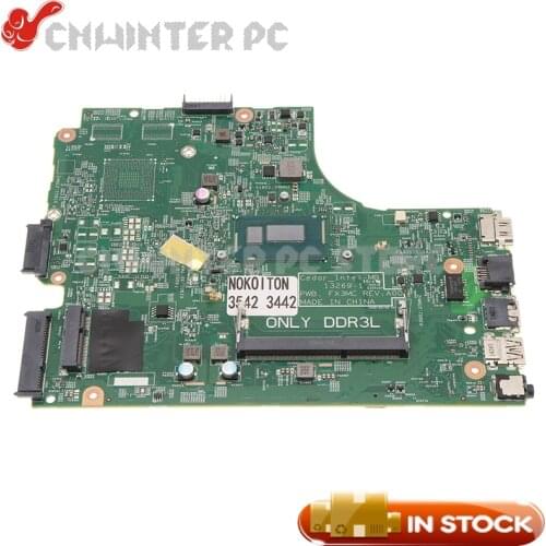 NOKOTION For DELL Inspiron 15R 3542 3543 3442 3443 Laptop Motherboard CN-0HRG70 13269-1 FX3MC SR1DV Celeron 2957U CPU