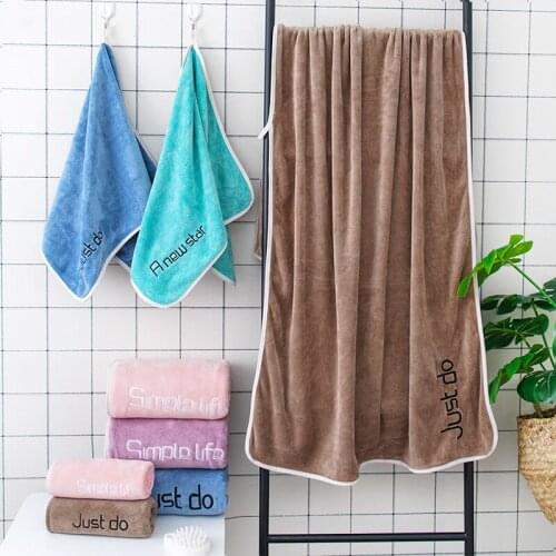 Bathroom Towel Set Bath Towel Face Towel Hand Towel Beach Towel Sports Towel Blue Turquoise Purple Pink Microfiber Towel