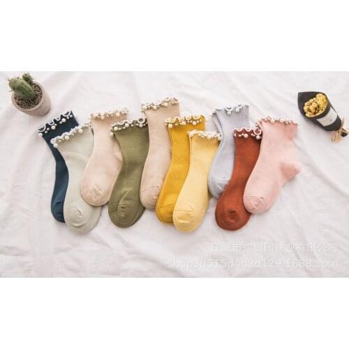 Non Slip Long Set Funny Cotton Color Socks Cute Ruffle Leg Warmers Thigh High Knee Kids Socks Girls Medias Baby Stuff BW50TW