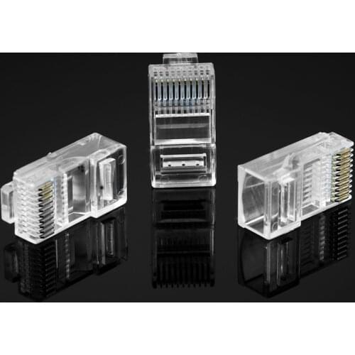 50pcs 10P10C RJ48 RJ50 Connector 10P Network Cable Connector Crimping pliers