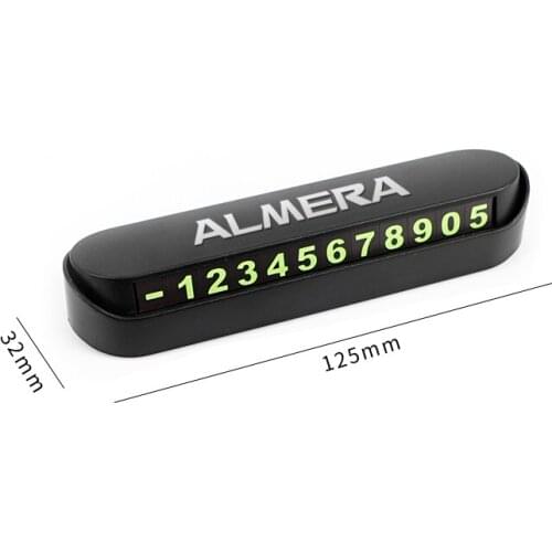For Nissan ALMERA Car Temporary Parking Card Number Plate Parking Card Luminous Parking Phone Number Card