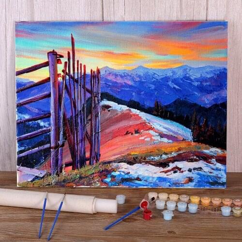 Landscape Gdansk Coloring Painting Package Oil 50*70 Canvas s Handicraft DIY Painting Complete Kit Art