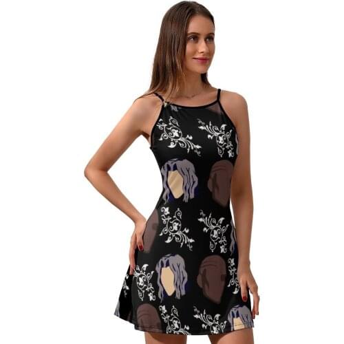 Castlevania Dress Suspender Holiday Hot Dresses Classic Girls Spandex Pattern One-Piece Dress