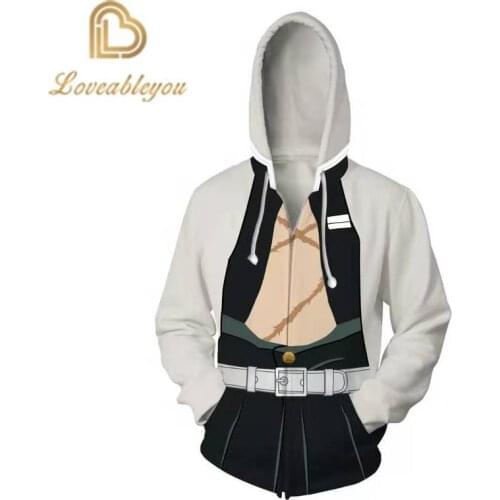 3d Print Anime Demon Slayer Hoodies Hoodie Sweatshirts Cosplay for Adult Women Men Autumn Winter Cosplay Costome