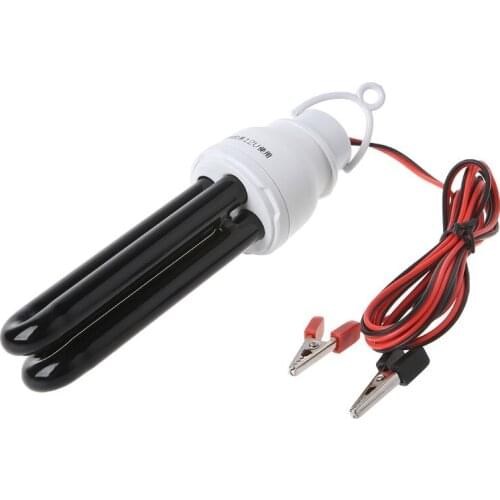 1 Set UV Light 12V 20W Black Light Bulb Spiral Energy Saving Purple Light Farm Agriculture Insect Trap Lights Ultraviolet