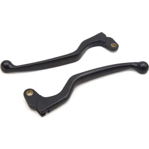 Uxcell 2Pcs Black Aluminum Alloy Motorcycle Left Brake Clutch Handle Lever for GN