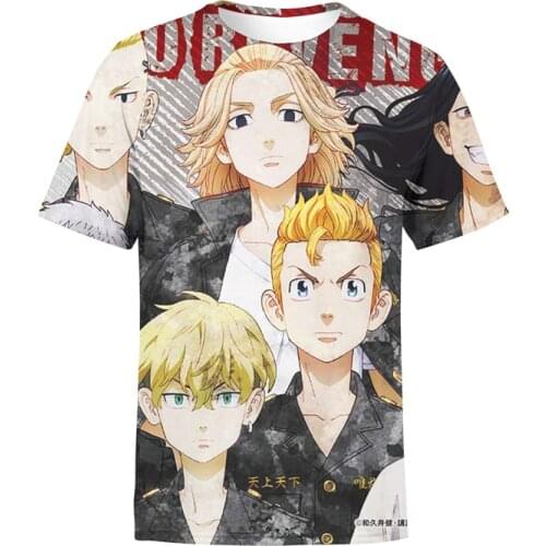 Japan Anime Tokyo Avengers Kids T-Shirt Print Girls Funny Clothes Hanagaki Takemichi Sano Manjiro God Among Zilla Costume Tshirt