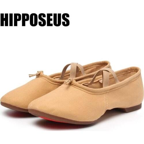 Women Dance-Shoes Ballet Slippers Latin Dance Shoe For Ladies Girls Teachers Dancing Shoes Canvas Salsa Practise Shoes Hipposeus