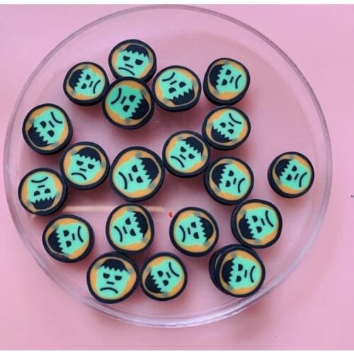 100g Cartoon Simulation green Man Slice Polymer Clay Sprinkles for Crafts Making DIY Crystal Mud Filling Material Nail Art Decor