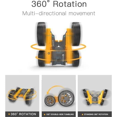 2.4G Super RC Car 360 Degree Stunt Rolling Double-Sided Transformations Run Four Channel Remote Control Auto Toy