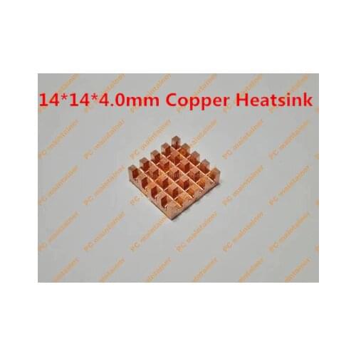 5PCS/LOT Pure Copper Broken Groove Memory MOS Radiator fin Raspberry Pi Chip Notebook Radiator 14*14*4.0mm Copper Heatsink