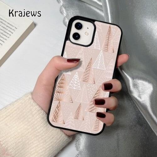 Krajews Christmas tree coque Phone Case for iPhone 12 mini 5 6S 7 8 PLUS X XS XR 11 PRO MAX SE 2020 Back Cover Funda Shell