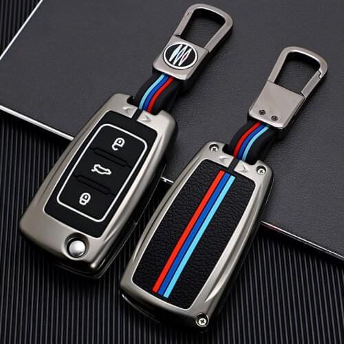 Zinc Alloy Car Key Case Cover For VW Volkswagen Polo Tiguan Passat B5 B6 B7 Golf 4 5 6 MK6 Jetta Lavida For Skoda Octavia
