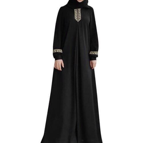 Women Plus Size Print Abaya Jilbab Muslim Maxi Dress Casual Kaftan Long Dress Indian Islamic женское платье Fashion Muslim Sets