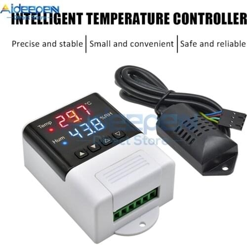DTC3200 AC 110-220V LED Digital Thermostat Hygrostat Temperature Humidity Controller For Aquarium Incubator SHT20 Sensor