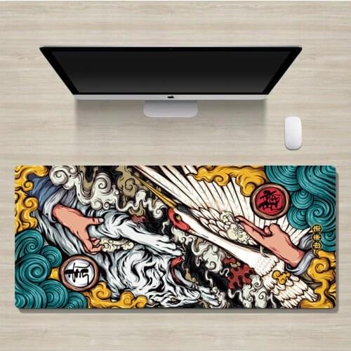 China Country Tide Mouse Pad Gamer PC Computer Keyboard Mausepad Desktop Gaming Accessories Chinese Dragon Design Cool Mousepad