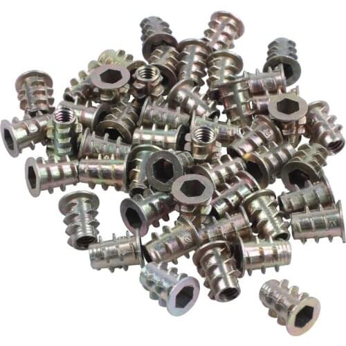 M4x10mm Hex Fire Extinguisher In Threaded Nut 50 Pieces For Wood