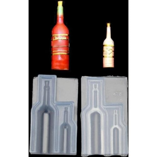 DIY Small 3D Wine Glass Bottle Silicone Resin Mold Resin Casting Art Craft Tools