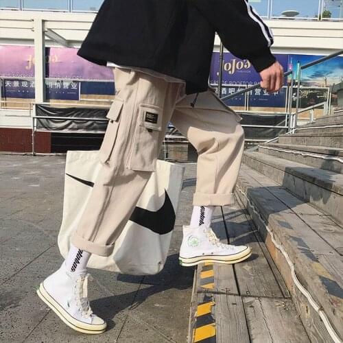 Pants Men Japanese Streetwear Pants Men Hip Hop Joggers Black Loose Harajuku Sweat Pants Trousers