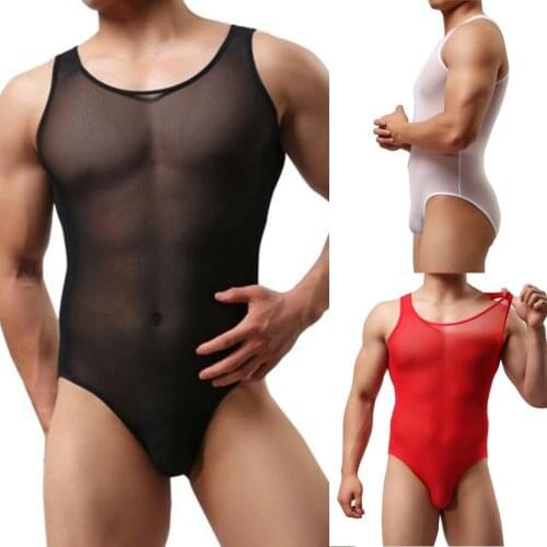 Gym Mens Bodysuit Panties Sexy Ultra-Thin Men Corset Wrestling Singlet For Men Body Building Suits Shapewear Men Leotard 2021