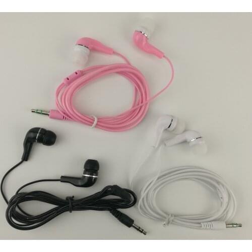 Soft Transparent 1m Earphone 3.5mm Stereo In -Ear Earbuds for Apple IPod/iPhone/Mp3 MP4 Player Smartphone Wholesales 2000pcs/lot