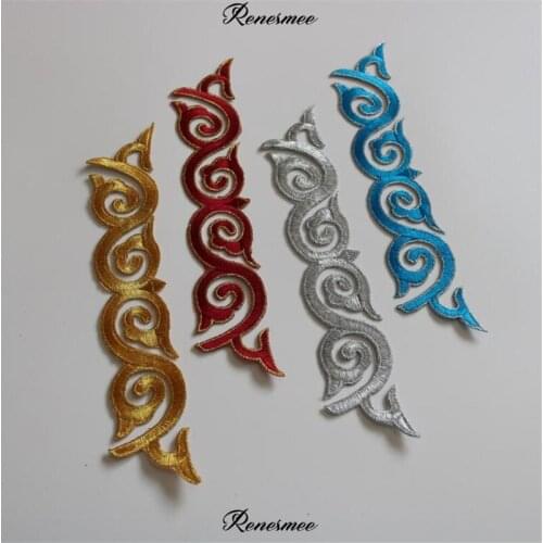 2Pcs Ethnic Pattern Embroidery Cloth Sticker Clothing Decoration Decals Adhesive Patch Sticker Computer Embroidery Iron on Patch