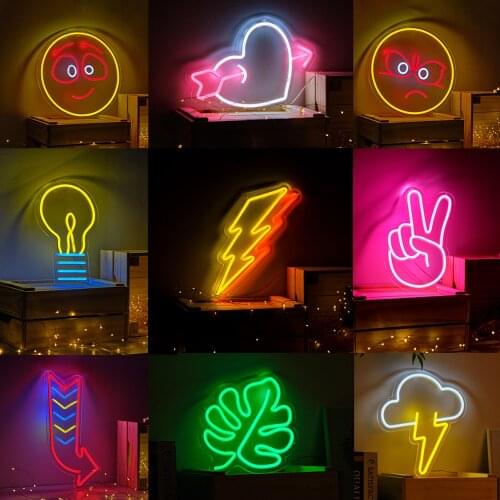 Creative Led Neon Sign Night Light Acrylic Neon Tube 5V USB Powered Flexible Neon Wall Lights for Bedroom Shop Bar Decorative