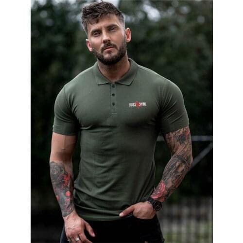 New Brand Cotton Mens Shirt Casual Fitness Fashion Polo Shirt New Mens Short Sleeve Polo Shirts Clothing Trend Sport Polo Shirts