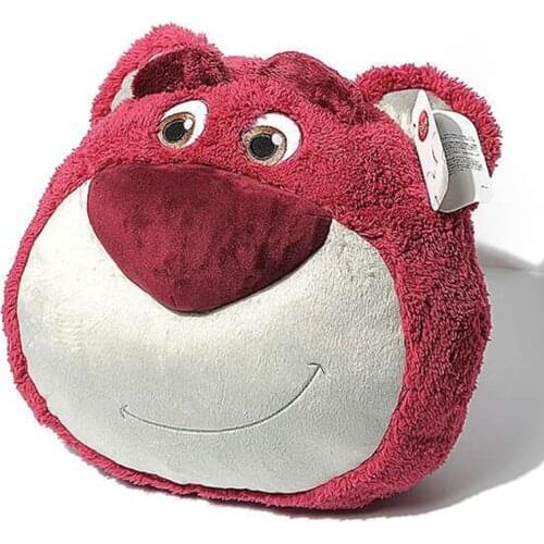 Original Disney Movie Toy Story 4 Lotso Stuffed Toy Dolls Soft Bear Head Plush Pillow Cushion Fancy Christmas Gifts For Children