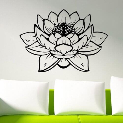 Luxuriant Lotus Waterproof Wall Stickers Home Decor Nursery Room Decor Wall Decoration Murals