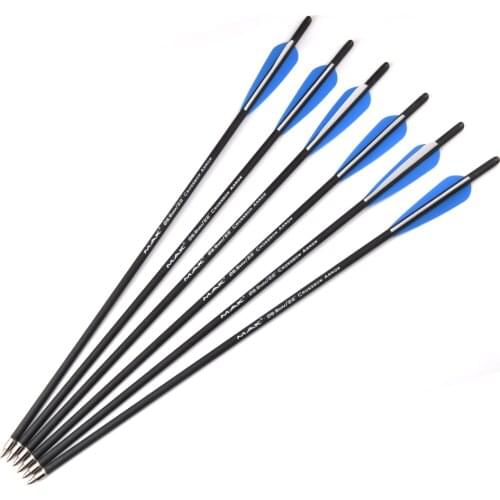 US RU 17/20/22 Inch Carbon Crossbow Arrow 125 Grain Arrow Head for Target Archery Hunting Shooting