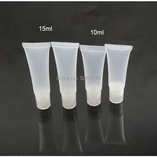 30/50pcs 10ml/15ml Lip Gloss Tubes Frosted Empty Cosmetic Tubes Lipgloss Containers Squeezable Lip Paint Oil Refillable Bottle