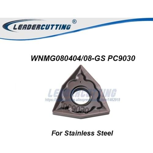 WNMG060404-HS WNMG080404 WNMG080408 HM HS HA GS PC9030 *10pcs Turning Insert for WWLNR/MWLNR,Cutting blades,for Stainless Steel