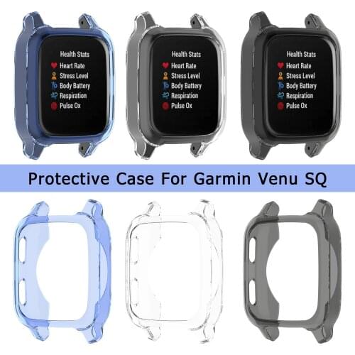 Protective Case Cover For Garmin Venu SQ Smart Watch Strap Soft TPU Shell Bumper For Garmin Venu SQ Protector Watch Accessories