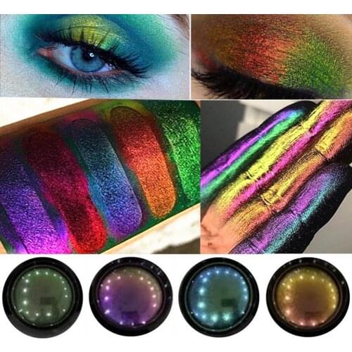 Women Fashion Waterproof Glitter Eyeshadow Punk Non-smudged Cosmetics Eye Makeup Eyeshadow Powder for Gathering