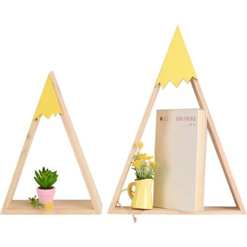 2pcs/set Home Decor Nordic Style For Baby Room decor Wall Shelf Wood Snow Mountain Shelf Floating Shelf For Kids Room
