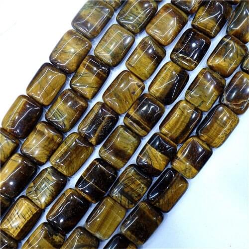 1 Strand/20Pcs 20x15x7mm Wholesale Brown Tiger Eye Gem Oblong Loose Beads DIY Handmade Jewelry Accessories S805