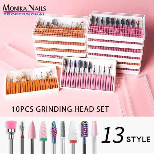 10Pcs/box Cone Tip Ceramic Electric Cuticle Clean Rotary Manicure Sander Tool Grind Head Mill Cutter Pedicure Nail art Drill Bit