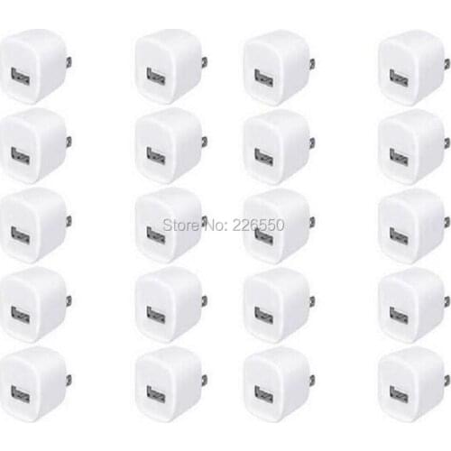 Good quality white 5V 1A US Ac home wall charger USB power adapter for samsung for iphone 6 7 plus