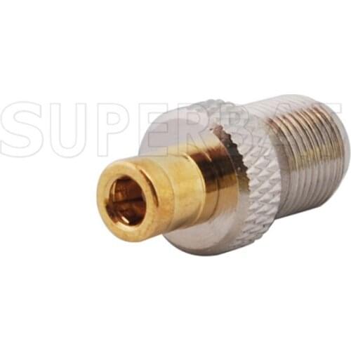 Superbat 5pcs SMB-F Adapter SMB Male Plug to F Female Jack straight RF Coaxial Connector
