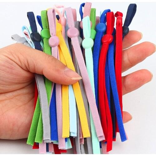 50pcs Mask Sewing Elastic Band Rubber Rope Ear Hanging Rope Adjustable DIY 5mm Elastic Cord Sewing Mask Craft Accessories