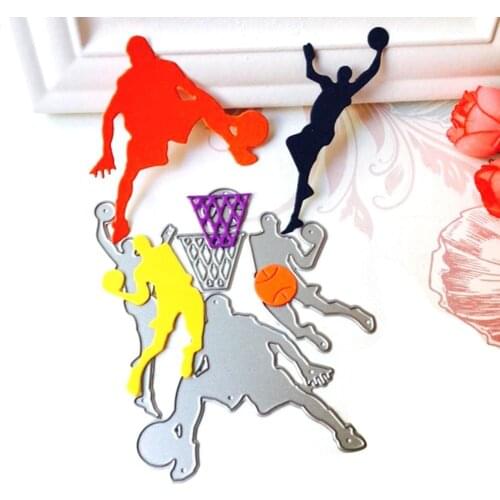 Basketball Team with Ball DIY Metal Cutting Dies For Scrapbooking Photo Album Embossing Mold Folder Paper Stencils Decor Crafts