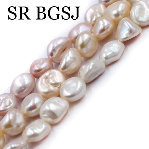 Free Shipping 8x10mm White Pink Purple Freeform Reborn Keshi Natural Freshwater Pearl Beads Strand 15"