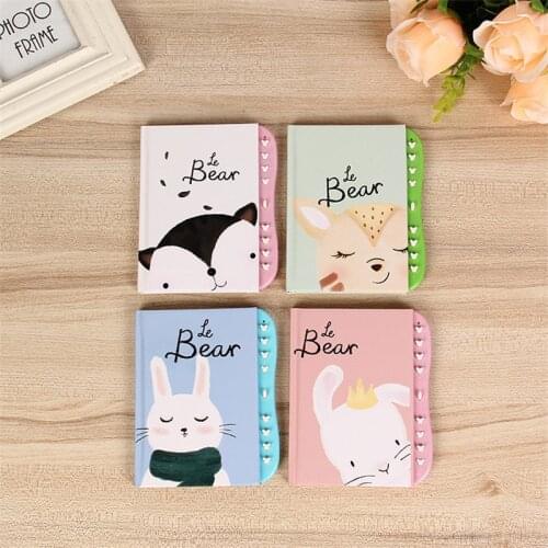 Kawaii Cute Paper Notebook with Lock Cartoon Kid Planner Organizer Girls Boys Personal Travel Diary Journal Note Book Stationery