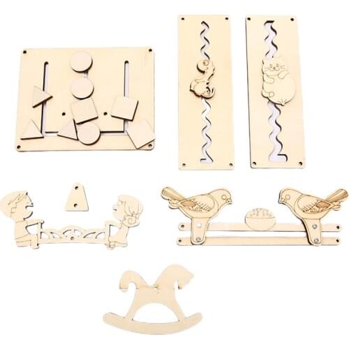 1PC Wooden Montessori Sensory Activity Board Accessories Children Busy Board DIY Toys