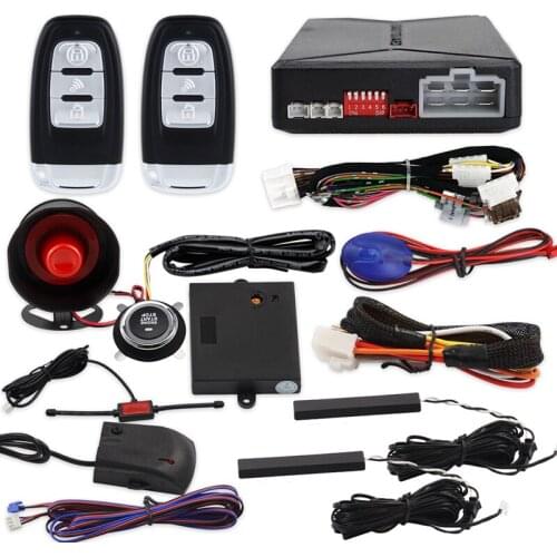 EASYGUARD PKE car Alarm Passive keyless Entry with Push Button Start & Remote Starter, Microwave Sensor Shock Alarm
