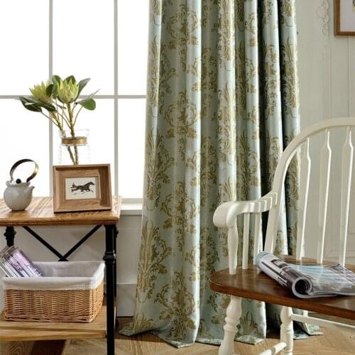 European High-grade Jacquard Curtains Stylish Modern Minimalist Style Living Room Bedroom Curtains