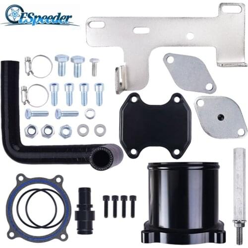 ESPEEDER Aluminum EGR Valve and Throttle Valve Kit EGR Throttle Valve Delete Kit For Dodge Ram 2010-2014 6.7L Cummins Diesel