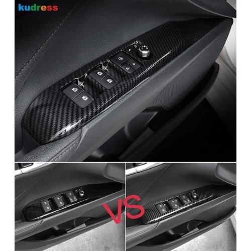 For Toyota Camry 70 2018 2019 2020 Carbon Fiber Inner Door Window Lift Switch Panel Cover Trim Car Interior Accessories LHD